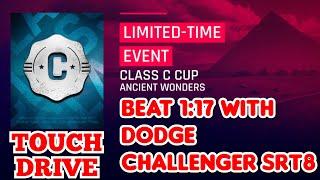 Asphalt 9 - Class C Cup - Beat 1:17 with Dodge Challenger SRT8 using Touchdrive