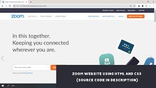 How To Make Zoom Website Using Html and css with source code | Coding With AB