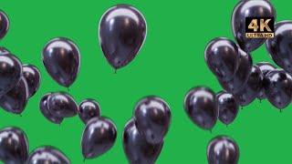 balloons flying green screen