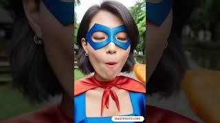 Superhero giantess enjoying her prey  #vorer #giantess