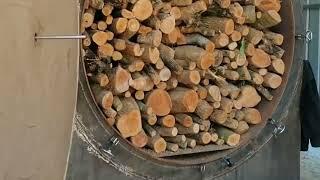 How to make natural wood charcoal by smokeless carbonization furnace #shorts