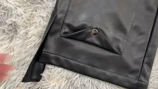 Custom multiple pockets leather pants