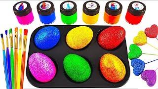 Satisfying Video l How to Make Rainbow Lollipop Slime with Stress Balls Cutting ASMR