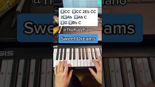  How To Play Sweet Dreams on Piano With One Hand  #piano #shorts