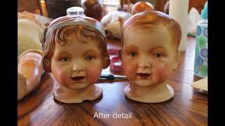 How to restore, Paint, and Repair old composition dolls, restoration