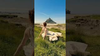 The place that inspired the kingdom in Tangled ️ Mont Saint-Michel in France! #travel #disney