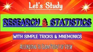 How to Study Research & Statistics for exam ।। BAMS final year ll According to exam point of view