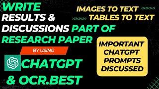 Write Results & Discussion Part of Research Paper using Chatgpt & Ocr |Chatgpt prompts |AI Tool