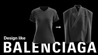 Design Like Balenciaga (Cropped Blazer) | CLO3D Beginner Tutorial | Episode 1