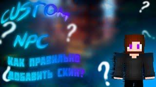 CUSTOM NPС! пропадает мод из за скинов!!! РЕШЕНИЕ ПРОБЛЕМЫ!!!