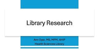 Nursing Evidence Based Practice Library Research