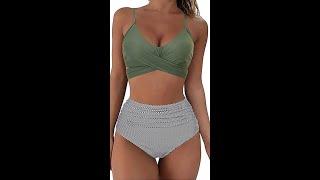 Women's High Waisted Bikini Set Bathing Suit ️ Push Up Bikini Set ️ #1 Best Swimwear Bikini Sets 