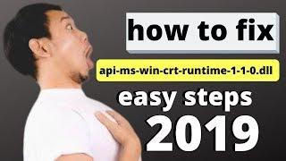 How to Fix api-ms-win-crt-runtime-l1-1-0.dll is missing in 2019 | easy steps