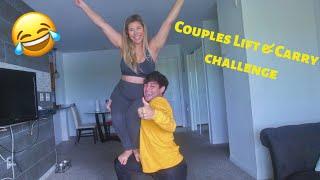 COUPLE LIFT & CARRY CHALLENGE! *PREGNANT*