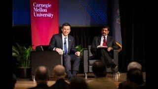 Secretary Buttigieg in a Q&A with Carnegie Mellon students and Safety21 partners