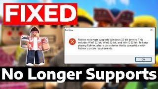 How To Fix Roblox No Longer Supports 32 Bit Devices