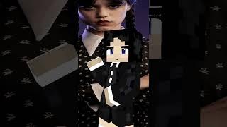 WEDNESDAY addams family - Super Idol #memes #netflix MINECRAFT #shorts