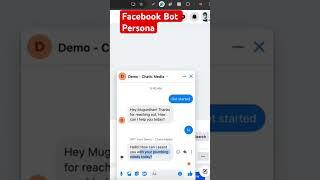 Facebook Bot Persona AI Chatbot Demo #chatbotmarketing #facebookchatbot