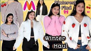 Winter Wear Haul From Myntra,Meesho. Myntra Winter Haul. Winter Haul .Sweaters, Cardigan Haul