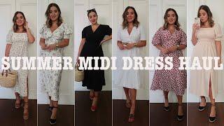 Summer Midi Dress Haul - Size 12 & under £40!  | A Little Obsessed