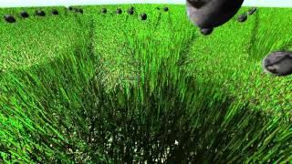 1 Million Grass Leafs with Physics using Compute Shader