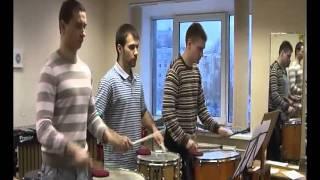 V.Gajkov. The play for two small drums and tom-tom bass.avi