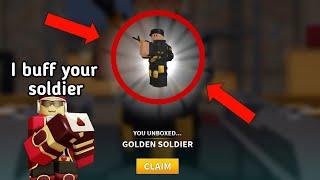 Getting Reworked Golden Soldier (TDS MEMES) - Roblox