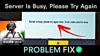 BGMI Server is Busy please try again later ERROR CODE: RESTRICT AREA issue solution EMULATOR