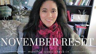 november planning and monthly review | goals check-in