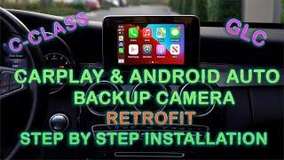 Mercedes Benz best CarPlay-Android Auto Backup Camera retrofit upgrade for C300 W205 GLC GLA CLA GLE