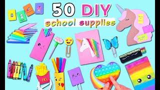 50 DIY - SCHOOL SUPPLIES IDEAS YOU WILL LOVE - Cute Hacks and Crafts For Back To School