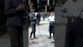 Looking at the camera in 1923 - Restored Footage