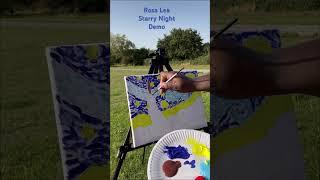 Rosa Lea’s Tutorial Demo of Van Gogh’s Starry Night. @rosaleaspaintstudio.com