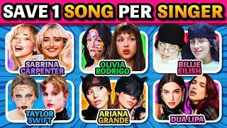 SAVE ONE SINGER  Most Popular Singers (6 Songs Each One) | Music Quiz Challenge