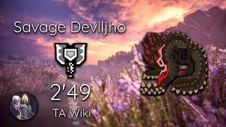 [MHW IB] 5 Savage Deviljho Solo Charge Blade [2'49] - TA Rules