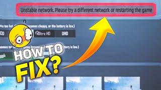 how to fix bgmi unstable network problem | bgmi unstable network problem all fixed