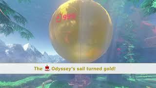 The Odyssey's Sail turns Gold + 999 Moons: Super Mario Odyssey