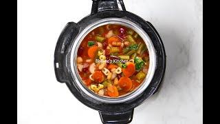 How to Instant Pot Minestrone Soup Video Recipe | Bhavna's Kitchen
