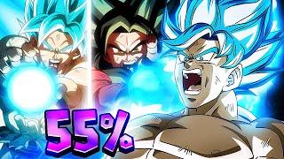 HOW GOOD IS UNIVERSE TREE BLUE GOKU WITHOUT DUPES? 55%! (DBZ: Dokkan Battle)