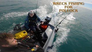 Sea Fishing UK- Wrecking For Deep Offshore Pollock In My 3 Meter Boat