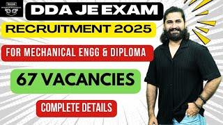 DDA JE Vacancy 2025 | DDA JE Vacancy, Syllabus, Eligibility, Exam Pattern | DDA Vacancy 2025