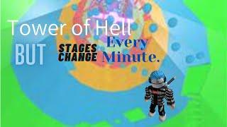 Tower of Hell, but the stages CHANGE every 1 minute.. (Treacherous Tower)