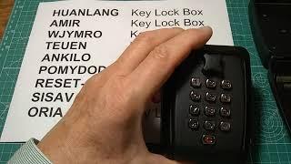 Cracking Combination Key Lock Box: HUANLANG AMIR WJYMRO TEUEN ANKILO POMYDODU SISAV ORIA RESET-G14