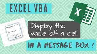 EXCEL VBA | How to display the value of a cell in a message box?