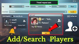 How to Add Friends in PUBG Mobile || Send/Invite/Search/Accept Friend Request on PUBG Mobile