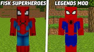 ЧЕЛОВЕК ПАУК FISK SUPERHEROES VS LEGENDS MOD В МАЙНКРАФТ