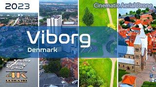 Viborg From Above - 4K Aerial Drone - Bibelhaven - Sankt Mathias Gade - 2023 - Denmark