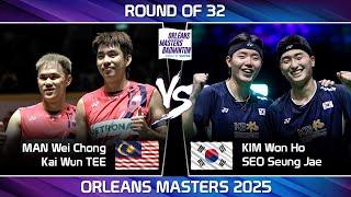 MAN Wei Chong /Kai Wun TEE vs KIM Won Ho /SEO Seung Jae | Orleans Masters Badminton 2025