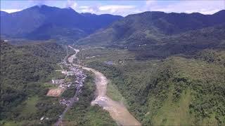 Flight over Pastaza river, Baños Ecuador