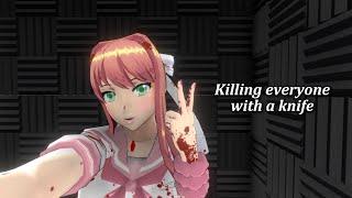 Genocide Ending only with a Knife - (No Garbage Bags) - Yandere Simulator